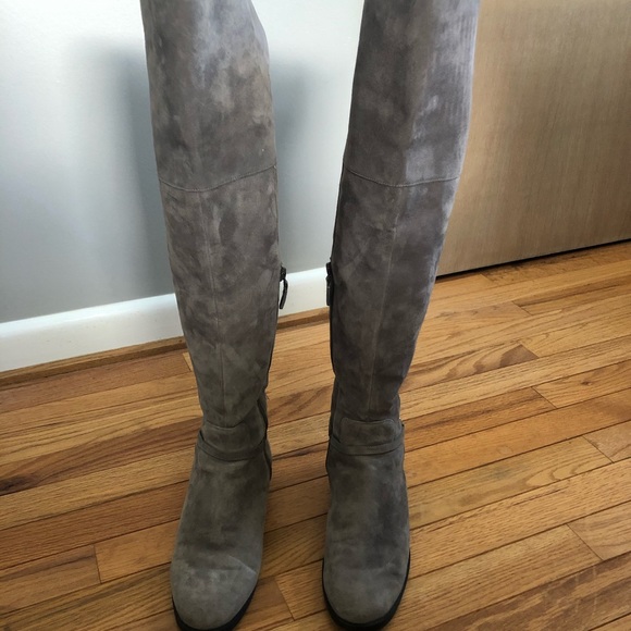 Cole Haan Valentina Grey Over the Knee Boots - Picture 2 of 6